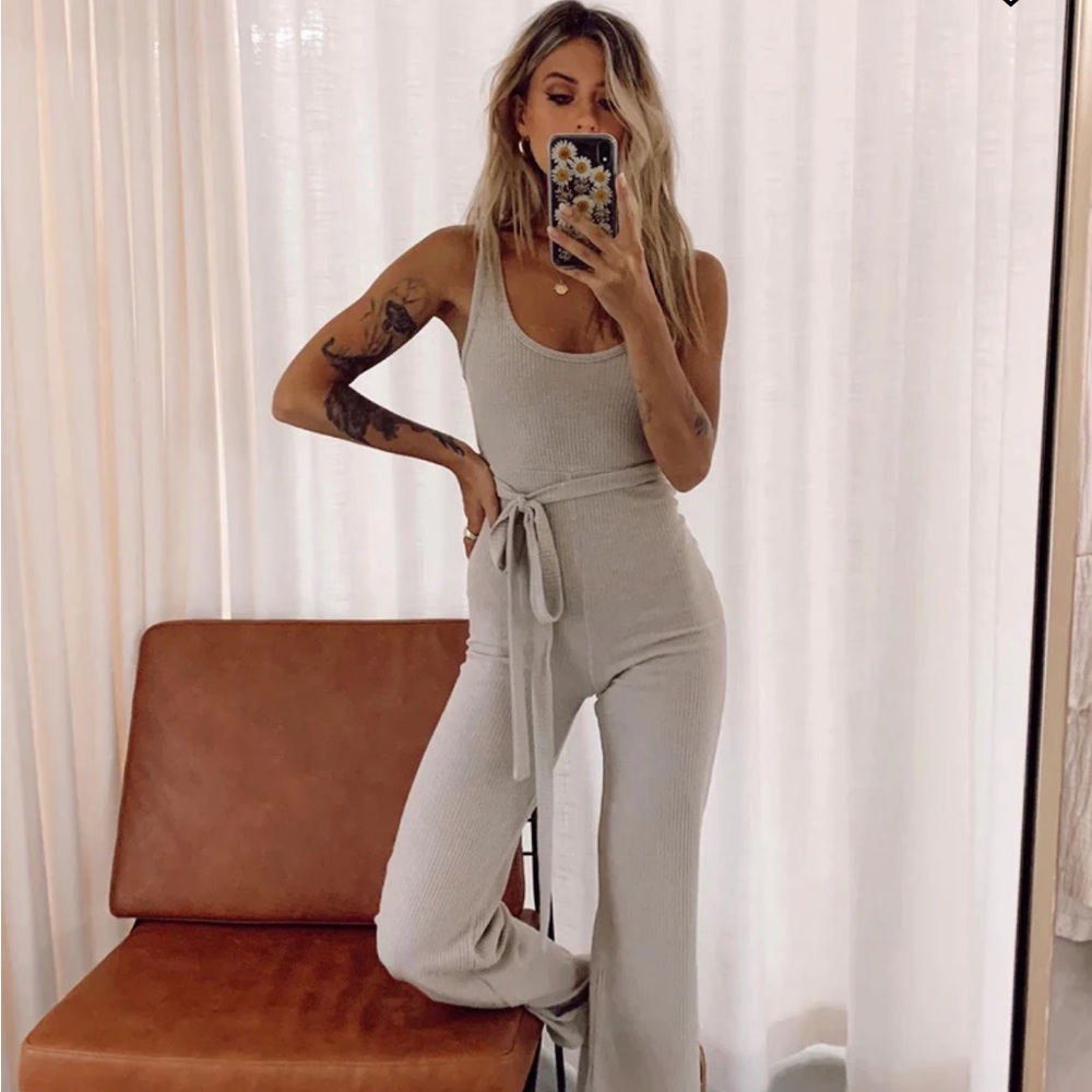 Princess Polly Callie Jumpsuit in Oatmeal